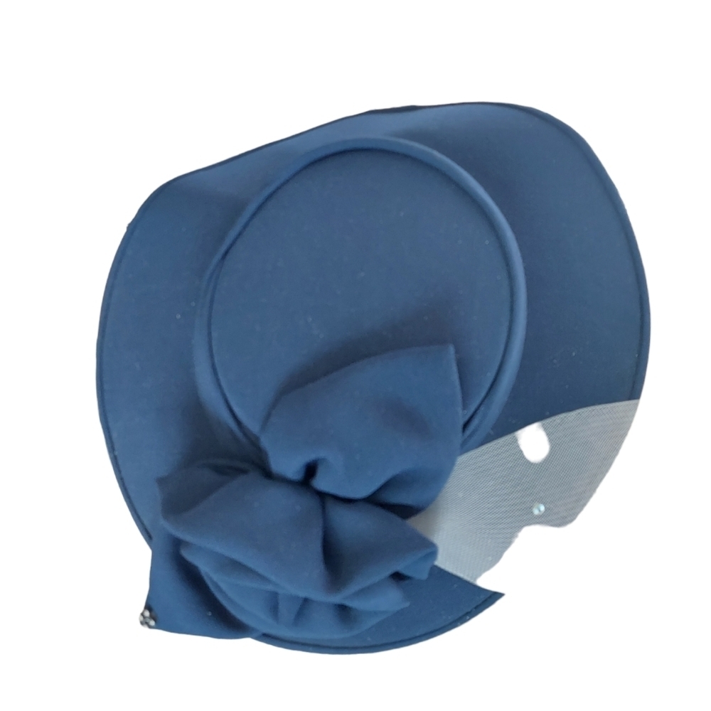 Moshita Couture Navy Sunday Women's Hat EUC - Picture 13 of 13